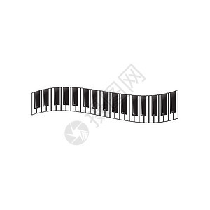 钢琴标志和符号矢量艺术标识标签音乐键盘钥匙旋律插图商业歌曲图片