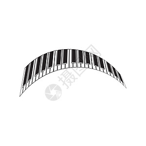 钢琴标志和符号矢量乐器键盘钥匙标签插图音乐旋律学校艺术标识图片