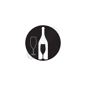 葡萄酒标志模板矢量符号杯子酒厂标识玻璃假期酒杯标签白色餐厅红色图片