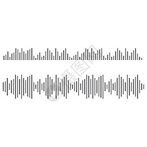 振动声波标志矢量 ico波形记录信号标识电子配乐玩家体积旋律脉冲设计图片