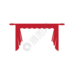 红色窗帘檐口装饰国内织物内饰房间布料婚礼娱乐歌剧入口戏剧展览大厅电影图片