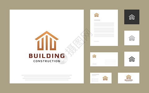 建筑房地产抵押财产业务的简单现代标志图片