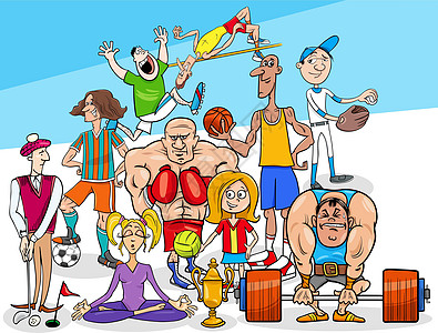 体育学科和卡通人物组图片