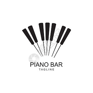 酒吧乐队钢琴标志设计模板义者标识晚餐音乐会钥匙音乐低音菜单音乐家吉他设计图片