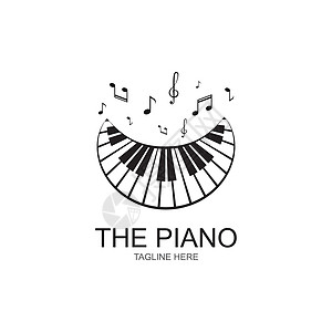 钢琴标志设计模板娱乐吉他晚餐钥匙酒精低音音乐会音乐菜单插图图片