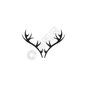 鹿角标志模板森林潮人俱乐部指示牌标识打猎喇叭贴纸插图动物图片