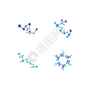 分子标志模板矢量 ico遗传学技术科学实验室插图网络生物学生物繁荣标识图片