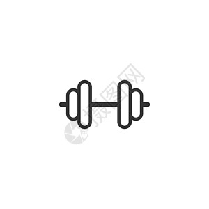 Barbel 标志图标设计锻炼哑铃运动杠铃训练标识重量肌肉俱乐部力量图片