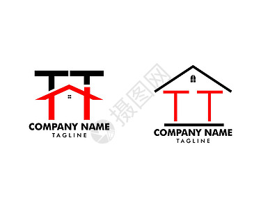 一套首字母 TT 房子房地产标志设计图片
