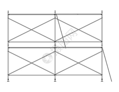 预制脚手架 正字法矢量工具安全水平框架管子插图职业工程工业蓝图图片