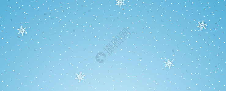 雪飘落与雪花冬季复制空间纸艺术风格背景图片