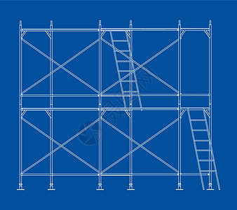 预制脚手架 正字法矢量工作水平工具住房建筑学工程绘画安全插图职业图片