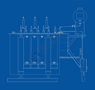 高压变压器 韦克托变电站力量基础设施绝缘子蓝图电缆电路插图建造接线图片