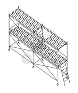 预制脚手架 正字法矢量工作建筑管道插图工具住房框架卡通片工业蓝图图片