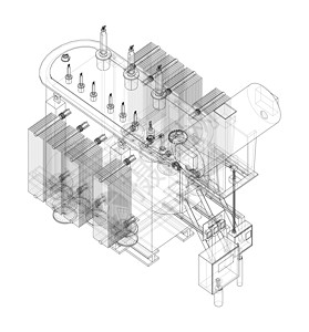 高压变压器 韦克托电源线技术力量接线字法电缆电气活力基础设施插图图片