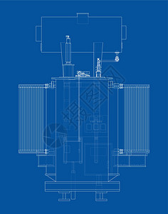 高压变压器 韦克托基础设施电气危险力量插图接线变电站高压生产蓝图图片
