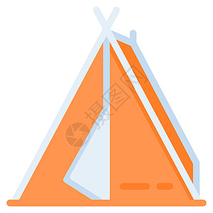 帐篷图标设计平面颜色样式图片