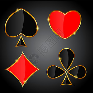 与卡适合设计的抽象背景 矢量图红色钻石西装运气游戏俱乐部运动特质闲暇王牌图片