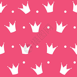 公主皇冠无缝图案背景矢量图衣服乐趣贵族墙纸魔法插图电脑电路胸衣女王图片
