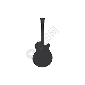 它制作图案吉他标志模板矢量图标店铺音乐商业音乐会仪器乐器吉他手音乐家插图坡度图片