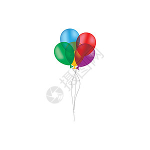现实的气球它制作图案飞行乐趣生日节日周年庆典惊喜插图礼物空气图片
