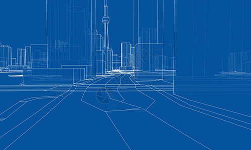 矢量 3d 城市景观 建筑物和道路字法建筑插图工程大街房子技术街道蓝图建筑学图片