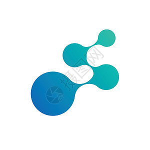 分子或原子 矢量标志设计元素 在白色背景上孤立的矢量图网络圆圈公司生物身份技术化学药品插图科学图片