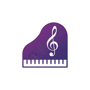 钢琴旋律图标矢量 钢琴符号   钢琴符号标志矢量图制作图案图片