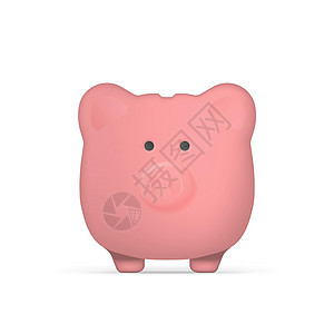 Pinc 猪形存钱罐 存钱罐的钱 孤立 向量图片