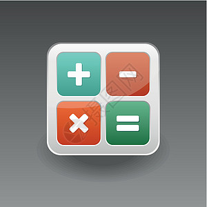 App 图标计算器键盘乘法数数正方形插图按钮技术金融会计艺术图片