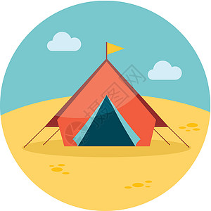 帐篷平板图标图片