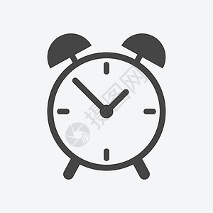 闹钟图标 平面设计风格 白色背景上的简单图标 网站页面和移动应用程序设计元素唤醒钟表时间古董戒指小时商业工作模拟乐器图片