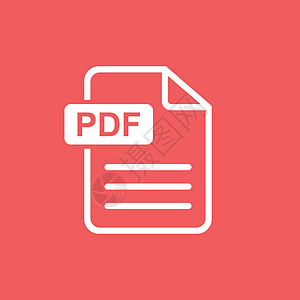 PDF 下载矢量图标 商业营销互联网概念的简单平面象形图 红色背景上的矢量图解插图打印正方形标签文档报纸按钮圆圈钥匙杂志图片