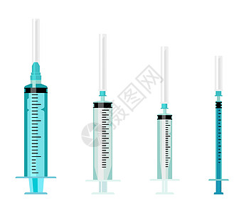 注射器设置矢量图 注射器的种类图片