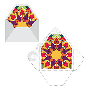曼陀罗图案纸袖模板框架小样装饰品镂空折叠嘲笑袖子钩针婚礼礼物图片