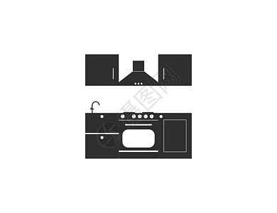 烹饪 食物 厨房图标 矢量插图 平板设计房间技术网站微波火炉工作室公寓器具兜帽风格图片
