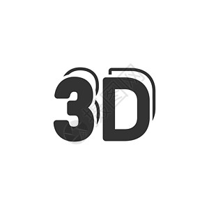 平面样式的 3d 文本图标 孤立在白色背景上的词向量图解 立体技术经营理念格式娱乐展示电影插图字体反射中风立体镜光学图片