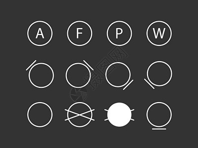 洗衣符号 干洗标志 矢量插图 平面设计棉布操作说明衣服纺织品温度烘干熨烫服装警告图片