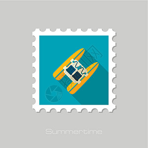 佩达洛船海滨邮票 夏天 度假乐趣邮戳水池邮政假期踏板闲暇工艺双体娱乐图片