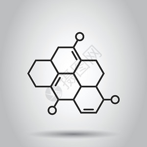 平面样式的科学图标 白色孤立背景上的 DNA 细胞矢量图解 分子进化经营理念力量生物学生活插图电子生物质子原子建造物理图片