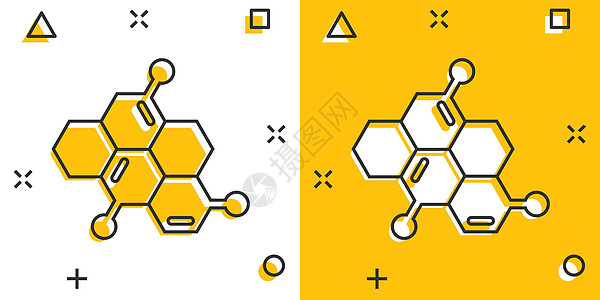 漫画风格中的科学图标 Dna 细胞卡通矢量插图 以白色孤立背景显示 分子进化飞溅效果商业概念研究生物学生物化学实验室生活轨道组织图片