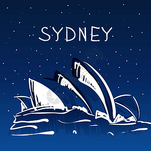 悉尼海港悉尼歌剧院 悉尼 澳大利亚 世界著名地标系列设计图片