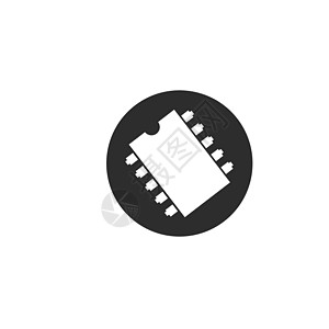 ic 电子组件图标插图矢量芯片组概念显卡芯片硬件工程控制器打印木板处理器图片