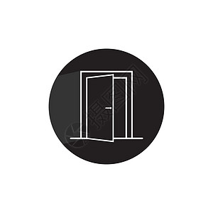 门窗口图标建造出口插图房子方法黑色建筑学框架建筑入口图片