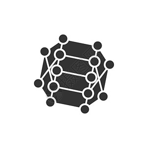 平面样式的科学图标 白色孤立背景上的 DNA 细胞矢量图解 分子进化经营理念粒子实验室生物技术原子生活物理组织药品圆圈图片