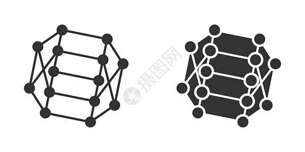 平面样式的科学图标 白色孤立背景上的 DNA 细胞矢量图解 分子进化经营理念粒子物理插图力量药品电子生物原子生活活力图片