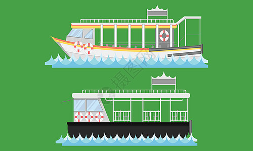 lifebuoy 驳船浮浮木筏 俯冲坡道客车票垫矢量插图器 (单位 千人)图片