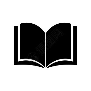 平坦样式的书本图标 打开书符号图片