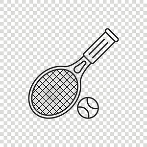 平面风格的网球拍击图标 在孤立的背景中以游戏为赌注矢量插图 体育活动代表商业概念行动竞赛运动员训练冠军爱好球拍娱乐圆圈锦标赛图片