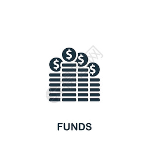 基金图标 单色简单会计图标 用于模板 网络设计和信息图表的核算图标贷款交换商业订金银行投资中风预算库存小猪图片